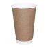 Fiesta Disposable Coffee Cups Double Wall Kraft 340ml / 12oz (Pack Of 25)