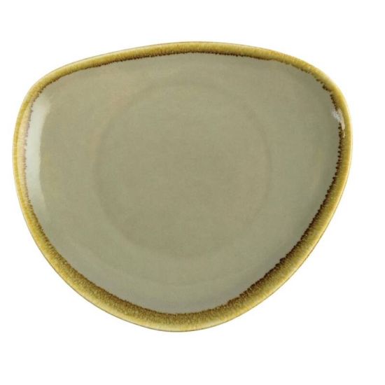 Olympia Kiln Triangular Plate Moss 230mm Box of 6 URO GP473 Olympia Kiln Triangular Plate Moss 230mm Box of 6 URO GP473