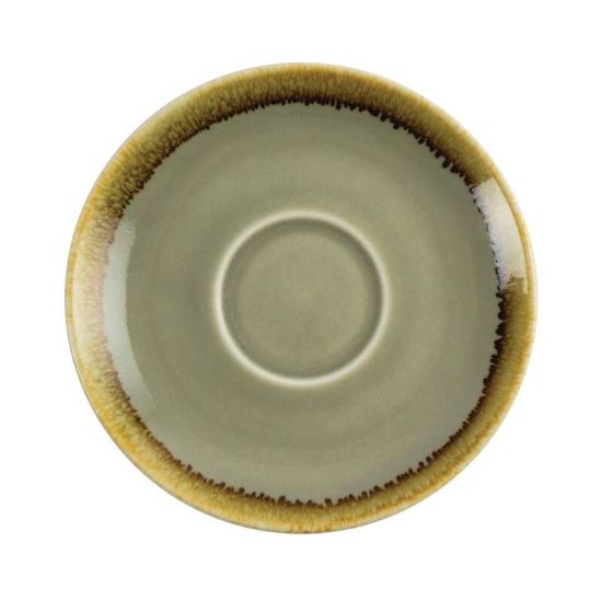Olympia Kiln Cappuccino Saucer Moss 140mm Box of 6 URO GP479 Olympia Kiln Cappuccino Saucer Moss 140mm Box of 6 URO GP479