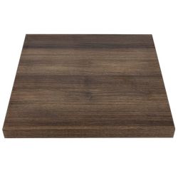 Bolero Pre-drilled Square Table Top Rustic Oak 600mm