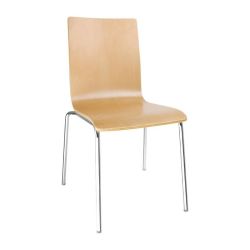 Bolero Square Back Side Chair Natural Finish (Pack Of 4) Bolero Square Back Side Chair Natural Finish (Pack Of 4)