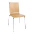 Bolero Square Back Side Chair Natural Finish (Pack Of 4)