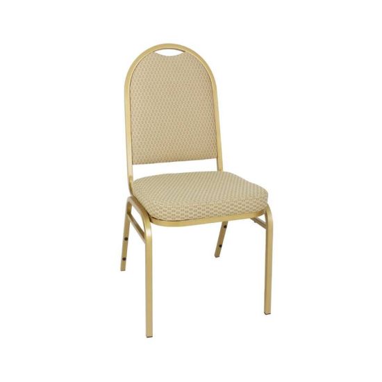 Bolero Steel Banqueting Chair With Neutral Cloth (Pack Of 4) URO GR360