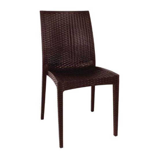 Bolero PP Rattan Bistro Sidechair (Pack Of 4) URO GR361