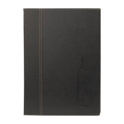 Securit Contemporary Wine List Cover Black A4