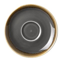 Olympia Kiln Cappuccino Saucer Smoke 140mm (Pack Of 6)