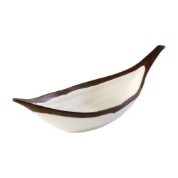 APS Crocker Leaf Bowl Cream. 305mm Length