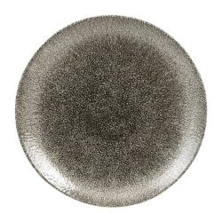 Churchill Studio Prints Raku Round Coupe Plates Quartz Black 260mm (Pack Of 12)