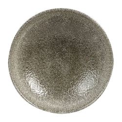 Churchill Studio Prints Raku Round Coupe Plates Quartz Black 165mm (Pack Of 12)
