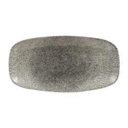 Churchill Studio Prints Raku Rectangular Plates Quartz Black 298mm (Pack Of 12)