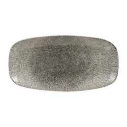 Churchill Studio Prints Raku Rectangular Plates Quartz Black 355mm (Pack Of 6)