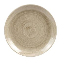 Churchill Stonecast Patina Antique Coupe Plates  Taupe 217mm (Pack Of 12)