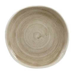 Churchill Stonecast Patina Antique Organic Round Plates Taupe 264mm (Pack Of 12)