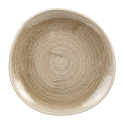 Churchill Stonecast Patina Antique Organic Round Plates Taupe 210mm (Pack Of 12)