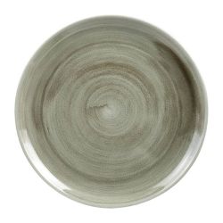 Churchill Stonecast Patina Antique Round Coupe Plates Green 288mm (Pack Of 12)