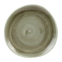 Churchill Stonecast Patina Antique Organic Round Plates Green 210mm (Pack Of 12)