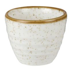 Churchill Stonecast Round Dip Pots Barley White Ripple 57ml (Pack Of 12)