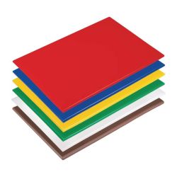 Hygiplas Low Density Anti Bacterial Chopping Board Set (Pack Of 6)