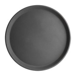 Kristallon Fibreglass Round Non-Slip Tray Black 356mm Kristallon Fibreglass Round Non-Slip Tray Black 356mm