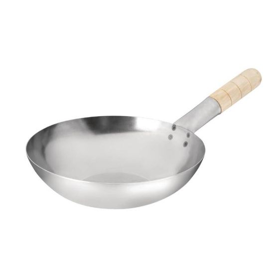 Vogue Mild Steel Wok Flat Base 254mm URO K295 Vogue Mild Steel Wok Flat Base 254mm URO K295