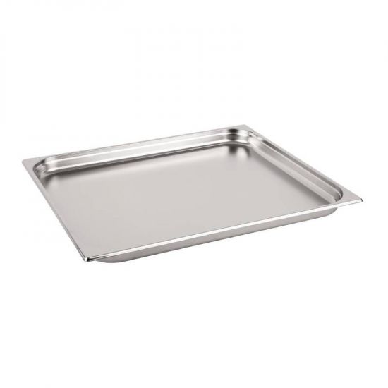 Vogue Stainless Steel 2/1 Double Size Gastronorm Pan 40mm URO K801