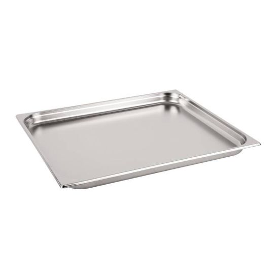 Vogue Stainless Steel 2/1 Double Size Gastronorm Pan 40mm URO K801 Vogue Stainless Steel 2/1 Double Size Gastronorm Pan 40mm URO K801