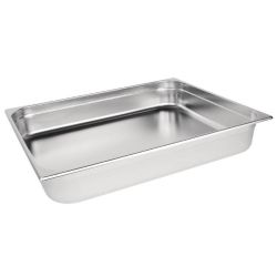 Vogue Stainless Steel 2/1 Gastronorm Pan 100mm Vogue Stainless Steel 2/1 Gastronorm Pan 100mm