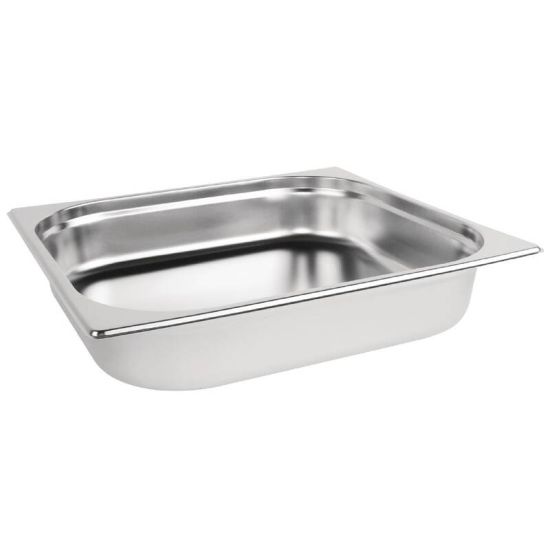Vogue Stainless Steel 2/3 Gastronorm Pan 65mm URO K811 Vogue Stainless Steel 2/3 Gastronorm Pan 65mm URO K811