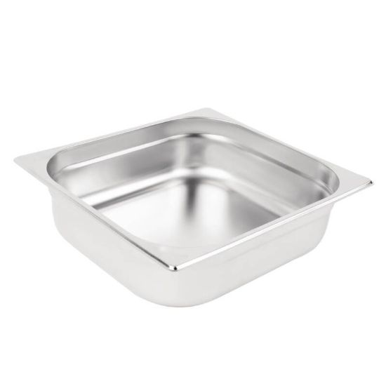 Vogue Stainless Steel 2/3 Gastronorm Pan 100mm URO K812 Vogue Stainless Steel 2/3 Gastronorm Pan 100mm URO K812