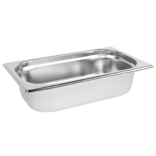 Vogue Stainless Steel 1/4 Gastronorm Pan 65mm URO K818 Vogue Stainless Steel 1/4 Gastronorm Pan 65mm URO K818