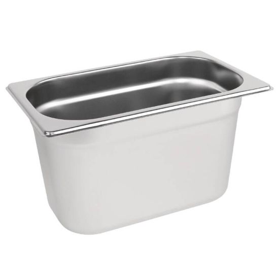 Vogue Stainless Steel 1/4 Gastronorm Pan 150mm URO K820 Vogue Stainless Steel 1/4 Gastronorm Pan 150mm URO K820