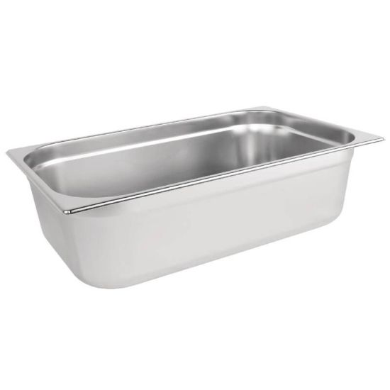 Vogue Stainless Steel 1/1 Gastronorm Pan 150mm URO K924 Vogue Stainless Steel 1/1 Gastronorm Pan 150mm URO K924