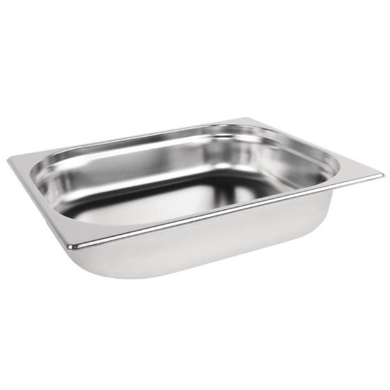 Vogue Stainless Steel 1/2 Gastronorm Pan 65mm URO K927 Vogue Stainless Steel 1/2 Gastronorm Pan 65mm URO K927