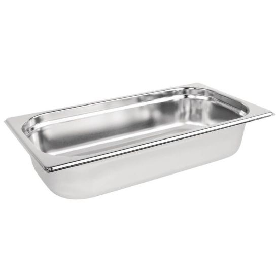 Vogue Stainless Steel 1/3 Gastronorm Pan 65mm URO K929 Vogue Stainless Steel 1/3 Gastronorm Pan 65mm URO K929