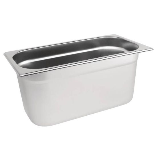 Vogue Stainless Steel 1/3 Gastronorm Pan 150mm URO K934 Vogue Stainless Steel 1/3 Gastronorm Pan 150mm URO K934