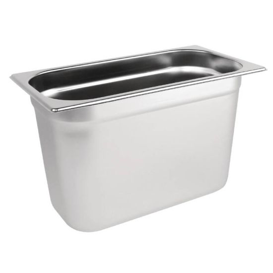 Vogue Stainless Steel 1/3 Gastronorm Pan 200mm URO K936 Vogue Stainless Steel 1/3 Gastronorm Pan 200mm URO K936