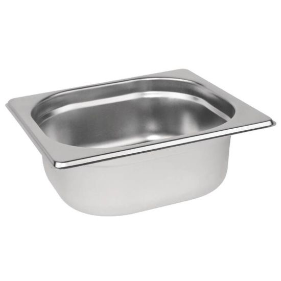 Vogue Stainless Steel 1/6 Gastronorm Pan 65mm URO K985 Vogue Stainless Steel 1/6 Gastronorm Pan 65mm URO K985