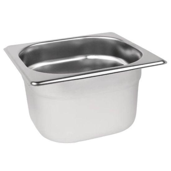 Vogue Stainless Steel 1/6 Gastronorm Pan 100mm URO K991 Vogue Stainless Steel 1/6 Gastronorm Pan 100mm URO K991