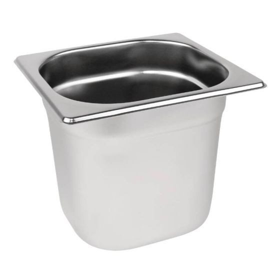 Vogue Stainless Steel 1/6 Gastronorm Pan 150mm URO K992 Vogue Stainless Steel 1/6 Gastronorm Pan 150mm URO K992
