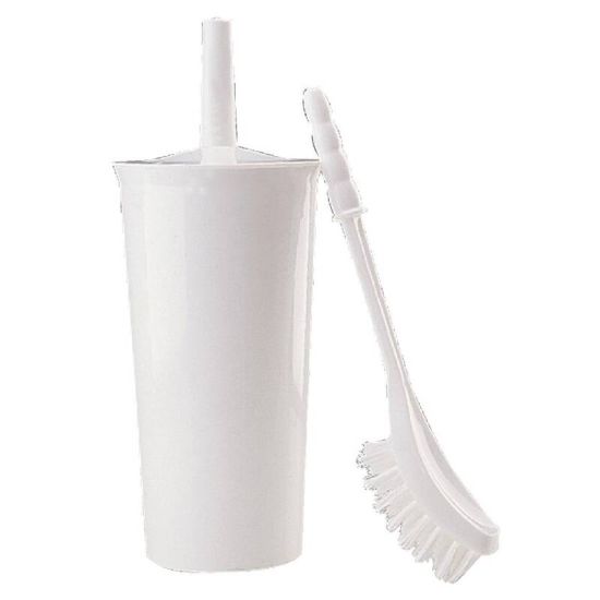 Jantex Toilet Brush And Holder White URO L569 Jantex Toilet Brush And Holder White URO L569
