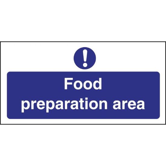 Vogue Food Preparation Area Sign URO L840