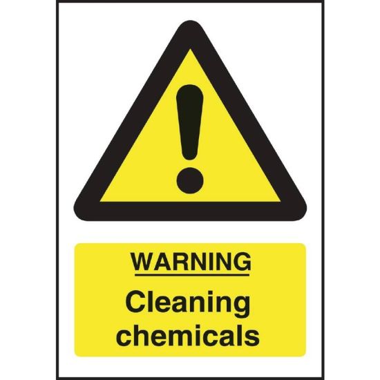 Warning Cleaning Chemicals Sign URO L851 Warning Cleaning Chemicals Sign URO L851