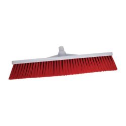 SYR Hygiene Broom Head Soft Bristle Red