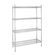 Vogue 4 Tier Wire Shelving Kit 1220x460mm
