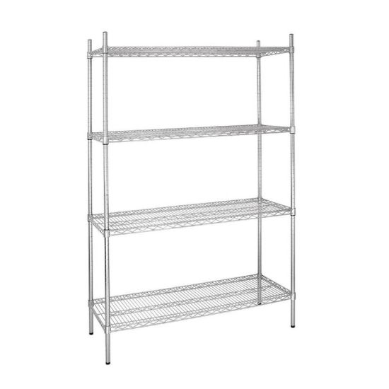 Vogue 4 Tier Wire Shelving Kit 1220x460mm URO L928