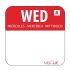 Vogue Removable Colour Coded Food Labels Wednesday (Pack of 1000)