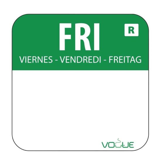 1 Inch Colour Coded Green Friday Food Labels URO L935 1 Inch Colour Coded Green Friday Food Labels URO L935