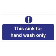 Vogue Hand Wash Only Sign