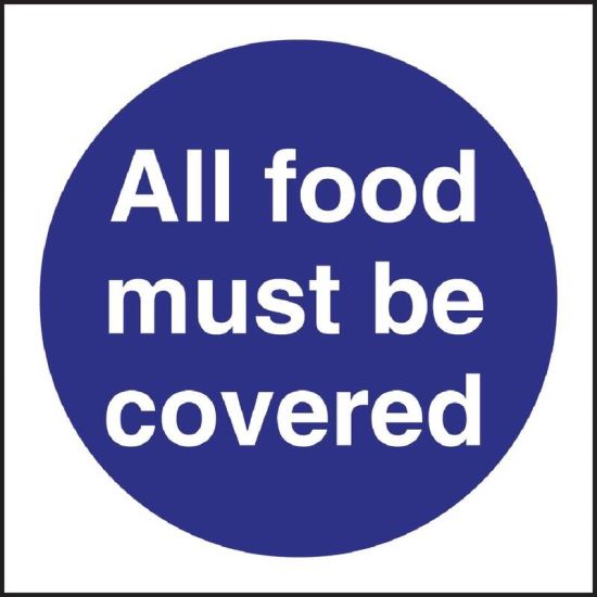 Vogue All Food Must Be Covered Sign URO L953