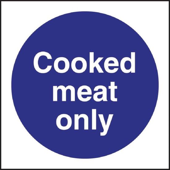 Vogue Cooked Meat Only Sign URO L959 Vogue Cooked Meat Only Sign URO L959